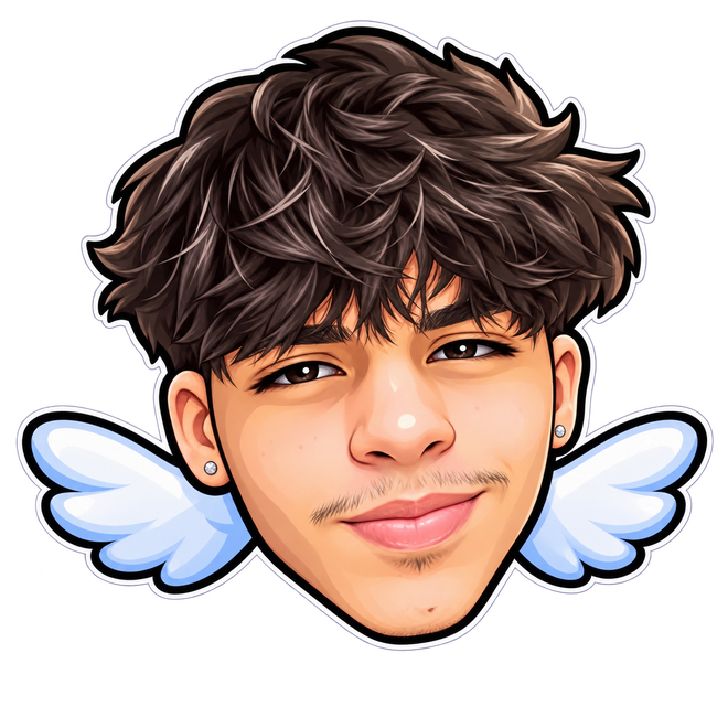Malik cartoon with wings